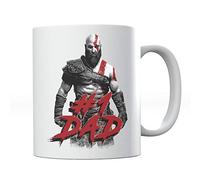 Sony Interactive Entertainment God of War Kratos Number 1 Dad White Ceramic Coffee Mug, 12 Ounces
