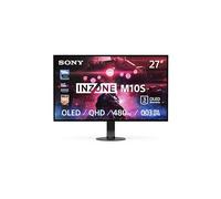 Sony INZONE M10S 27" OLED QHD PC Gaming Monitor: 1440p, 480Hz, 0.03ms GTG, DCI-P3 98.5%, G-Sync, Adaptive Sync, VRR, Developed model with Fnatic, 1300 nits, DisplayPort 2.1-2 x HDMI 2.1- PC, PS5