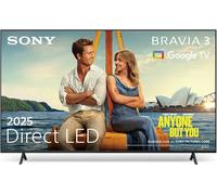 43" | Sony BRAVIA 3 | 4K HDR Processor X1™ | 4K Ultra HD | High Dynamic Range (HDR) | Smart TV (Google TV)