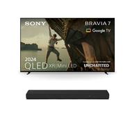 Sony K75XR70PU 75 Inch BRAVIA 7 4K QLED Mini LED Google TV and Sony HT-A3000 3.1ch Dolby Atmos Soundbar Bundle