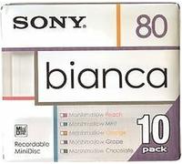 Sony Md Mini Disc 10MDW80BAA Bianca 80 Minutes 10 Sheets Japan Import Music New