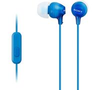 Sony MDR-EX15AP Earphones with Smartphone Mic and Control - Blue