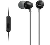 Sony MDR-EX15AP Earphones with Smartphone Mic and Control Black Noise Isolation