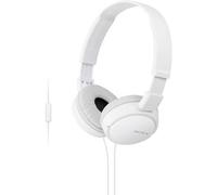 Sony Mdr-Zx 110 Ap Wired Overhead Headphones With Microphone, Neodymium Dynamic Drivers, Swivel Fold Design - White