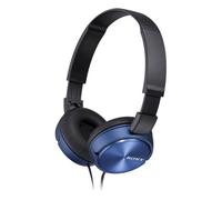 Sony MDR-ZX310 On-Ear Overhead Wired Headphones, Swivel Fold, 3.5mm Headphone Jack - Metallic Blue