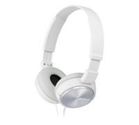 Sony MDR-ZX310 On-Ear Overhead Wired Headphones, Swivel Fold, 3.5mm Headphone Jack - Metallic White