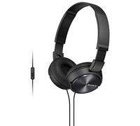 Sony MDR-ZX310AP On-Ear Overhead Wired Headphones with Microphone, Swivel Fold, 3.5mm Headphone Jack - Metallic Black