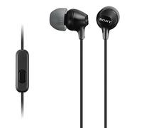 Sony MDREX15AP In-Ear Earbud Headphones with Mic, Black (MDREX15AP/B)