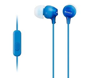 Sony MDREX15AP In-Ear Earbud Headphones with Mic, Blue