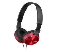 Sony MDR-ZX310 On-Ear Overhead Wired Headphones, Swivel Fold, 3.5mm Headphone Jack - Metallic Red
