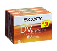 Sony Mini DV Premium Video Cassette Tapes (Pack of 3)