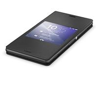 Sony Mobile Protective Flip Folio Smart Style Window Case Cover for Sony Xperia Z3 - Black