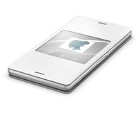Sony Mobile Protective Flip Folio Smart Style Window Case Cover for Sony Xperia Z3 - White