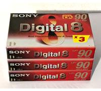 Sony N8-60 DIGITAL 8 - 3 PACK Camcorder Video Tapes - NEW & SEALED