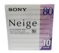 Sony Neige 80 Minute Blank minidisc 10 disc Pack