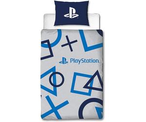 Sony Official Playstation Blue Single Duvet Cover Reversible Gaming Set