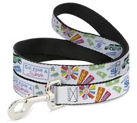 Sony Pictures Pet Leash, Dog Leash, Wheel of Fortune Go for a Spin Prize Collage Multi Color, 6 Feet Long 1.0 Inch Wide