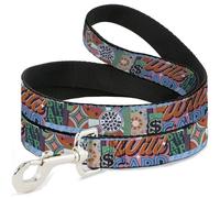 Sony Pictures Pet Leash, Dog Leash, Wheel of Fortune Logo and Wild Card Collage Multi Color, 4 Feet Long 1.0 Inch Wide