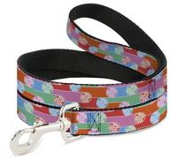 Sony Pictures Pet Leash, Dog Leash, Wheel of Fortune Wheels Collage Multi Color, 4 Feet Long 0.5 Inch Wide