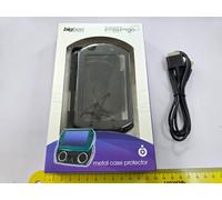 SONY PLAYSTATION PSP GO METAL CONSOLE CASE SHELL USB DATA CHARGER CABLE NEW Blk
