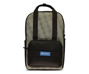 Sony Playstation Symbols All-over Print Backpack Unisex Grey/Black (BP658164SNY)