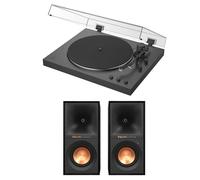 Sony PSLX3BT Fully Automatic Bluetooth Turntable With Klipsch R-40PM Powerd Bluetooth Speakers Pair Hi-Fi Package