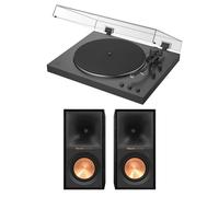 Sony PSLX3BT Fully Automatic Bluetooth Turntable With Klipsch R-50PM Powerd Bluetooth Speakers Pair Hi-Fi Package