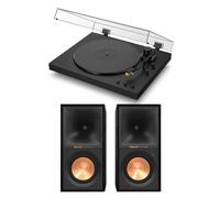 Sony PSLX5BT Fully Automatic Bluetooth Turntable With Klipsch R-50PM Powerd Bluetooth Speakers Pair Hi-Fi Package