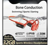 Sony S10 True Bone Waterproof Bluetooth 5.4 Swimming Diving Bone Conduction Headphone Player Summer Sports Cycling Music Headset S10 WarmWhite