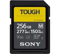 Sony SF-M Series TOUGH 256GB SDXC UHS-II Memory Card - V60 High Performance (277MB/s Read / 150MB/s Write) - Reliable 4K Video & Burst Shooting - SFM256T.SYM