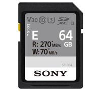 Sony SFE Series 64GB SDXC UHS-I Memory Card - V30 High Speed (Up to 100MB/s Read) - Full HD & 4K Video Ready Storage for Cameras & Devices - SFE64A.AE