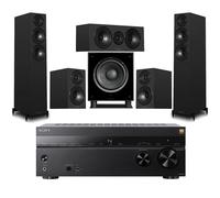 Sony TA-AN1000 8K 7.2 Ch Dolby Atmos AV Amplifier with Wharfedale Diamond 12.3i HCP 5.1 Speaker Package - Black