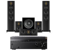 Sony TA-AN1000 8K 7.2 Ch Dolby Atmos AV Amplifier with Wharfedale EVO 5.3 HCP 5.1 Speaker Package - Black