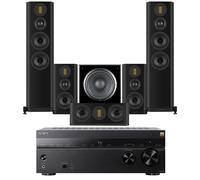 Sony TA-AN1000 8K 7.2 Ch Dolby Atmos AV Amplifier with Wharfedale EVO 5.4 HCP 5.1 Speaker Package - Black