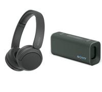 Sony ULT FIELD 3 Portable Bluetooth Speaker & Wireless Bluetooth Headphones Bundle, Silver/Grey