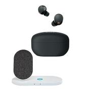 Sony WF-1000XM5 True Wireless Bluetooth Noise Cancelling in-Ear Headphones (Black) with Dual Pad Wireless Charger Bundle (2 Items)