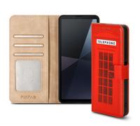 (Sony Xperia 10 VI, Telephone) For Xperia 10 (VI) Leather Book Flip Wallet Case