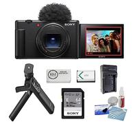 Sony ZV-1 II Digital Camera | Black Bundled with Sony Vlogger Accessory Kit + NP-BX1 Battery + Battery Charger + Microfiber Cleaning Cloth + Camera Cleaning Kit (6 Items)