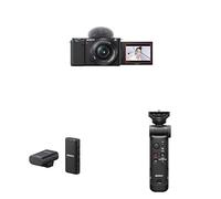 Sony ZV-E10L Mirrorless Vlog Camera with 16-50mm Lens + ECM-W2BT Wireless Microphone with Bluetooth Connectivity + GP-VPT3 Multi-function Wireless Vlogging & Selfie Shooting Grip Tripod