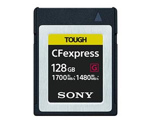 SonyMemory 128GB Tough CFexpress Card Type B Ultra Speed Memory Card (Read, 1700MB/s Write, 1480MB/s) - CEB-G128/J, CEB-G128/J SYM