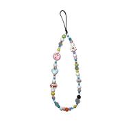Sonzoll Cell Phone Lanyard Strap Charms- Handmade Colorful Beaded Butterfly Charms for Women Girl, Rainbow Keychain, High-quality Plastic, No Gemstone