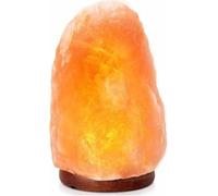 Soo 100% Natural Himalayan Salt Lamp Pink Crystal Rock 1-2kg Hand Crafted Mini Beautiful Gift Healing Ionizing Lamp Wood Base UK Switch & Bulb Room Decoration