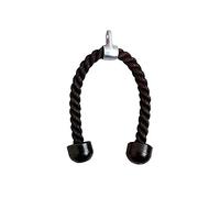 SOO Heavy Duty Tricep Rope Cable Attachment for Fitness, Body Building & Gym - Pull Down Rope Equipment, Black