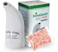 Soo Himalayan Salt Inhaler, White Ceramic, with Pink Salt Crystals, Natural Respiratory Wellness, 200 gram Salt Free Natural Respiratory Aid