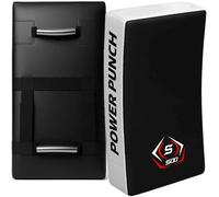 Soo Large Curved Kick Shield Strike Coaching Training Focus Pad MMA Boxing Punch Bag Target Trainer Sports Fitness Exercise with Straps Handle