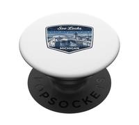 Soo Locks Michigan Great Lakes Ship Canal Waterway Travel PopSockets Adhesive PopGrip