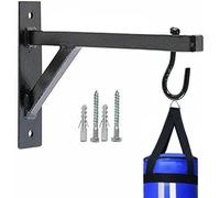 Soo Wall Mounted MMA Punch Bag 12" Bracket With Pull Up Bar, One piece design For Outdoor Indoor Chin Up Bar Punch Bag Hanger For Outside & Boxing Gym