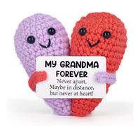 Soobeeke Grandma Birthday Gifts from Grandkids - Heartfelt Crochet Love Keepsake, Handmade Cute, Great Grandmother Gift Ideas, Gigi Gifts for Grandma, Mimi Nana Forever Token