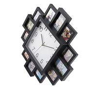 soobu 2 in 1 Plastic Wall Clock DIY Wall Clock Photo Frame Wall Clock DIY Modern Design Clock for Living Room Office Bedroom Home, soobuqs1gavkegd