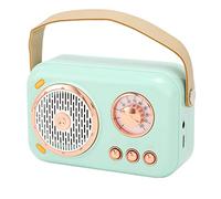soobu Wireless Vintage Speaker, 6 Sound Modes Portable Wireless Mini Speaker Mint Green with Microphone for Hotel for Adults for Family Outings for Classrooms